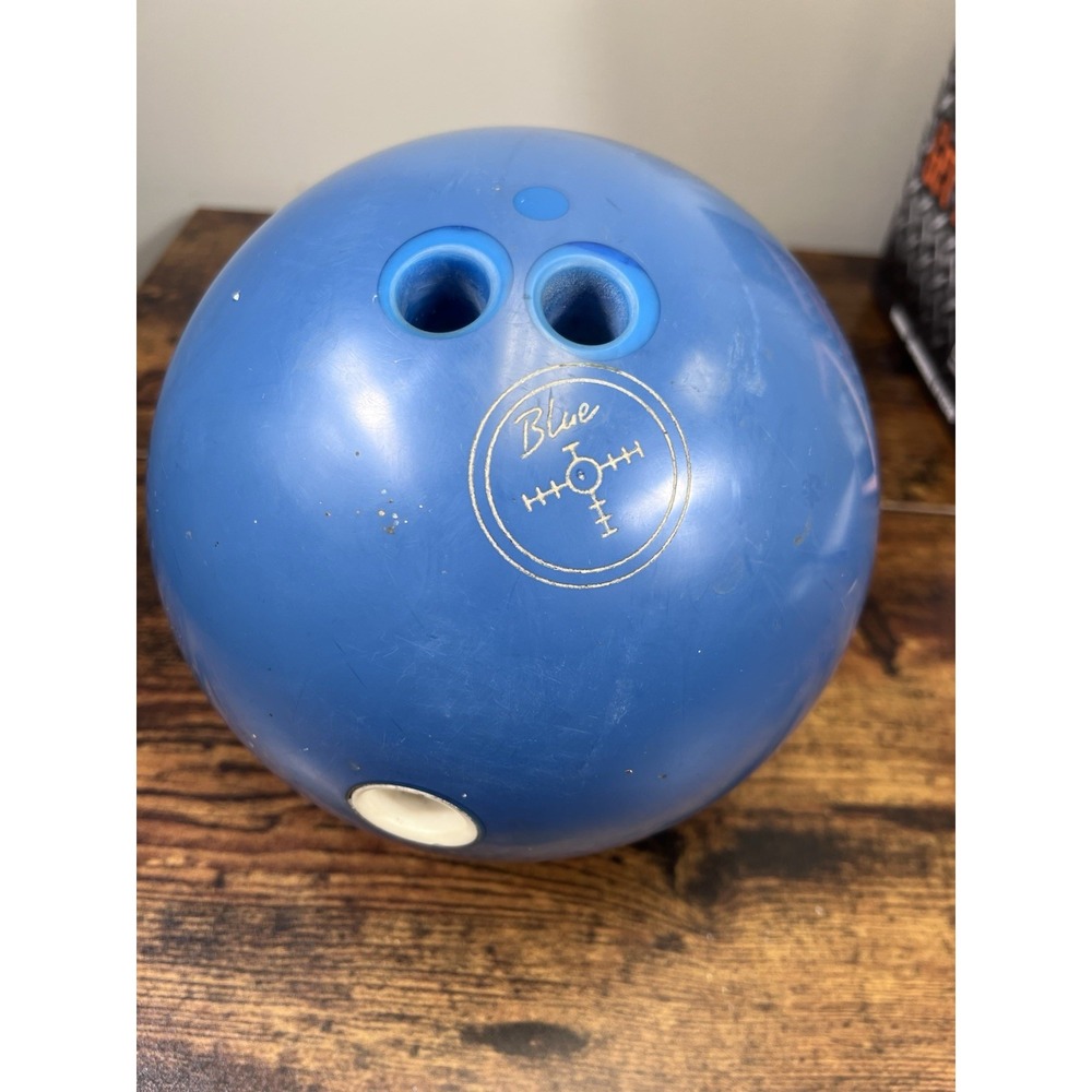 Hammer Urethane Bowling Ball 14lb Blue Drilled Vintage Made In USA